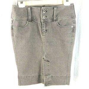 X2 Gray Denim Pencil Mini Skirt size 0 28 x 19